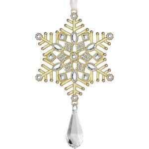 🆕Christmas Tree Ornaments Rhinestone Snowflake Hanging Pendant Charm Decorative